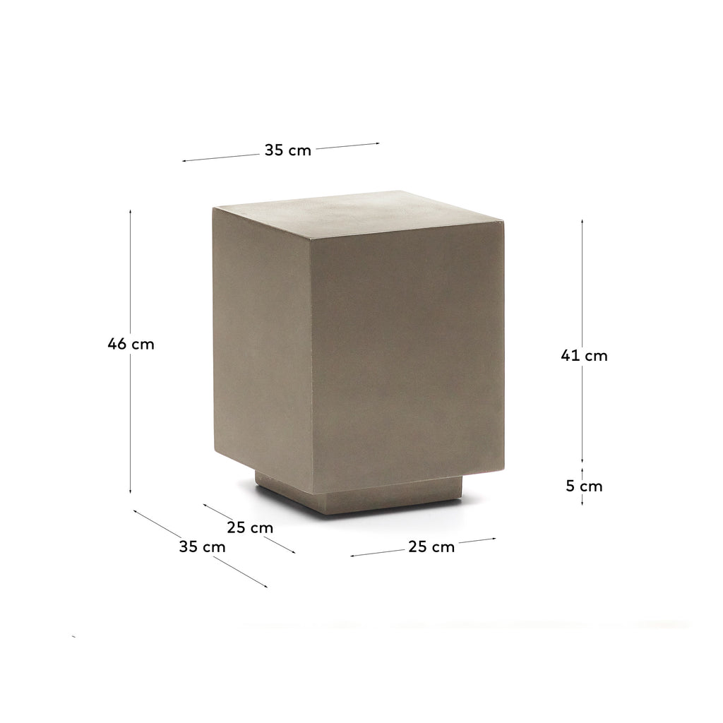 Table d'appoint Rustella en ciment 35 x 35 cm
