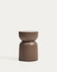 Table auxiliaire Garbet en ciment marron Ø 32 cm