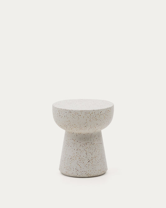 Table d'appoint Pada en terrazzo blanc Ø 40 cm