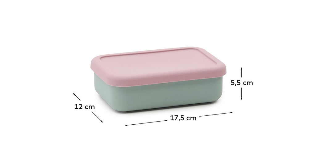 Récipient Lili en silicone rose et turquoise