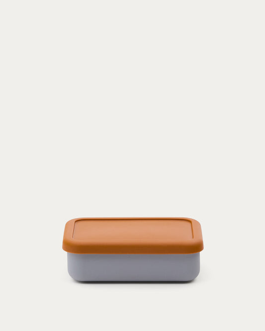 Récipient Lili en silicone orange et bleu