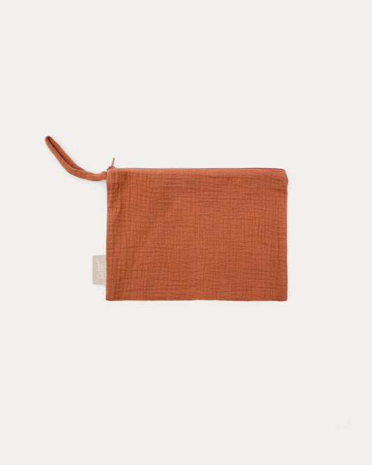 Trousse de toilette Olna 100 % coton terracotta