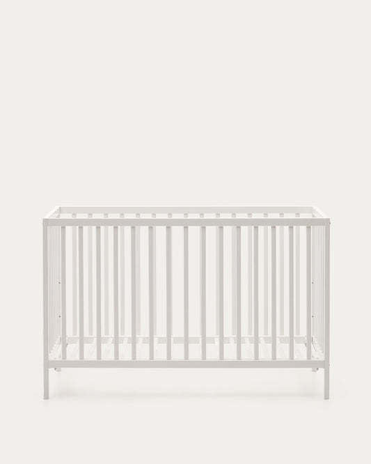 Berceau Shantal en bois de hêtre blanc 60 x 120 cm