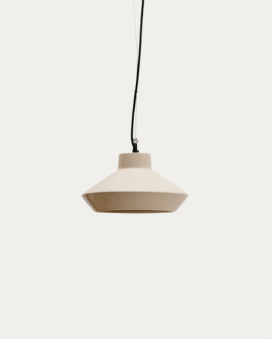 Suspension Portol en céramique beige