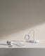 Fluvia metal lamp fitting in a white finish, 250 cm