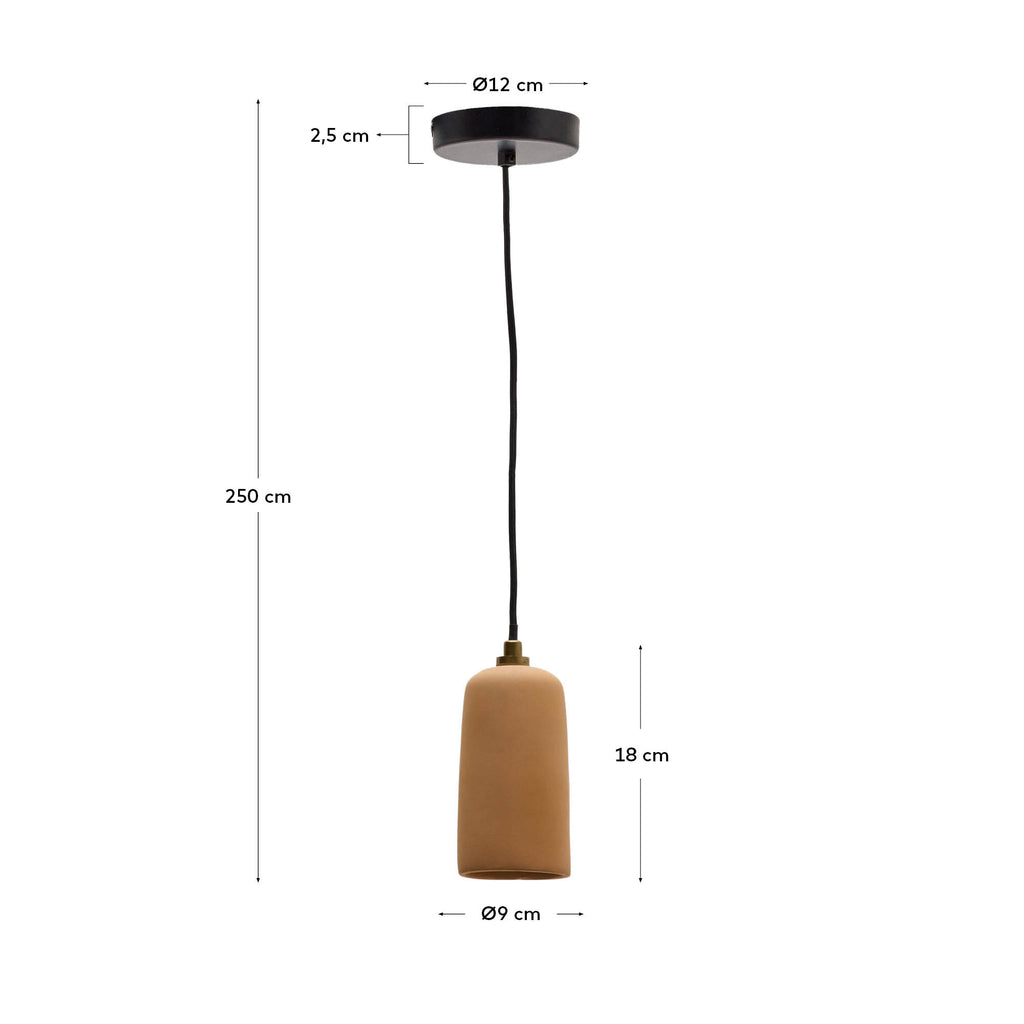 Suspension Madsen en terre cuite Ø 8 cm