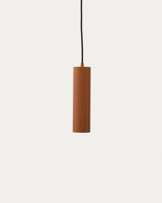 Suspension Andia en aluminium avec finition peinte terracotta