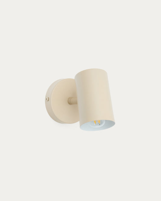 Applique murale Manie en métal avec finition texturée beige