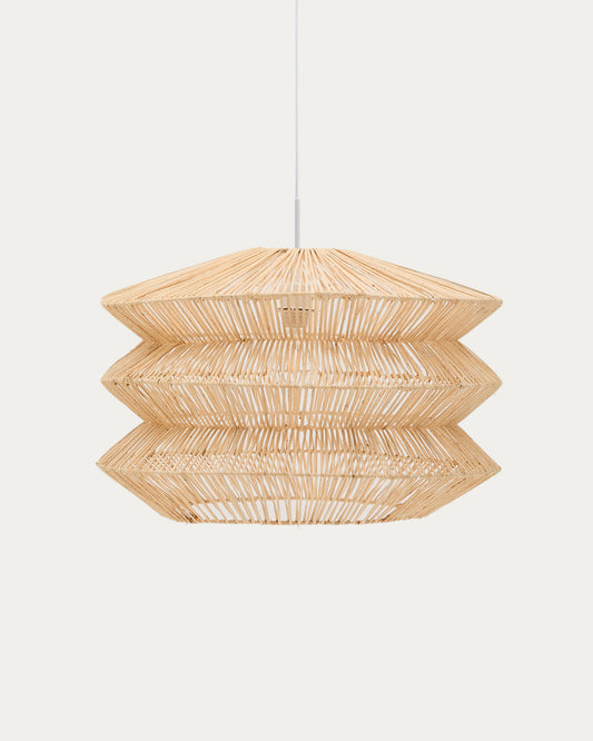 Abat-jour pour suspension Dakit en rotin avec finition claire 60 x 39 cm