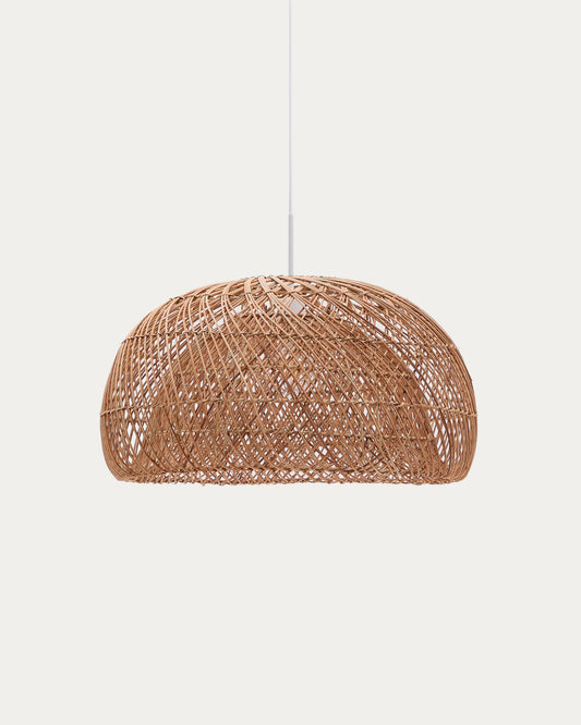 Abat-jour pour suspension Isora en rotin avec finition ton naturel Ø 60 cm