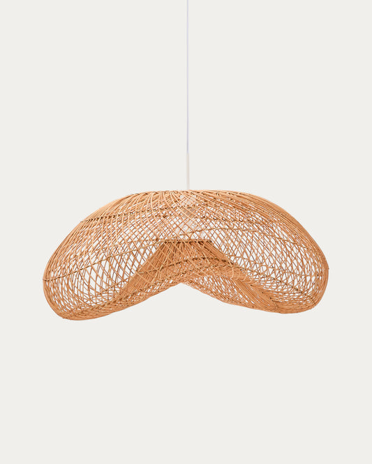 Abat-jour pour suspension Isora en rotin avec finition ton naturel 80 x 35 cm