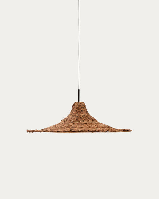Abat-jour pour suspension Bladia en rotin avec finition ton naturel Ø 70 cm