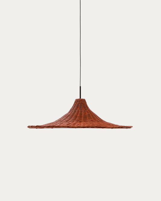 Abat-jour pour suspension Bladia en rotin avec finition terracotta Ø 70 cm