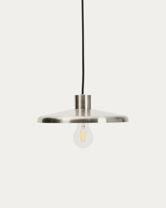 Suspension Nuvira en métal brossé gris clair