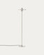 Nuvira floor lamp in light grey brushed metal