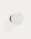 Applique murale Brisia en métal finition noire avec 1 boule en verre dépoli Ø15 cm