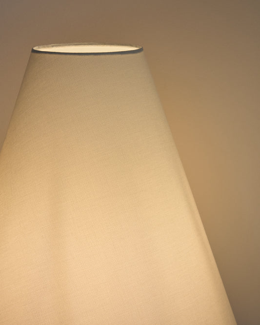 Navat metal floor lamp with brown distressed finish