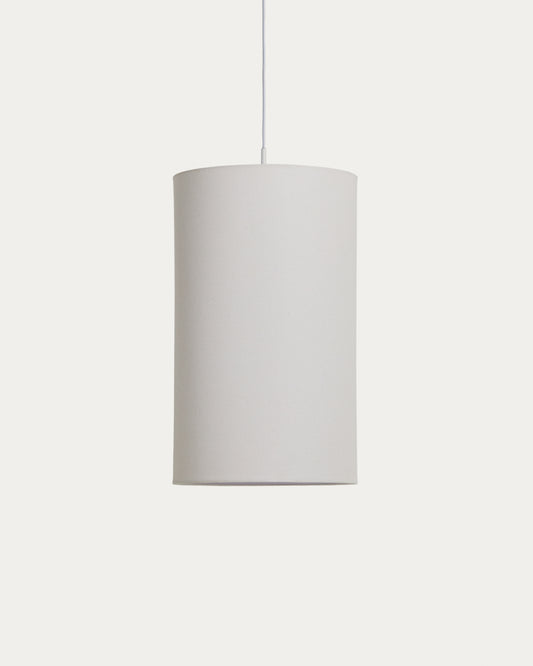 Abat-jour pour plafonnier Niani en coton couleur ivoire Ø 30 cm