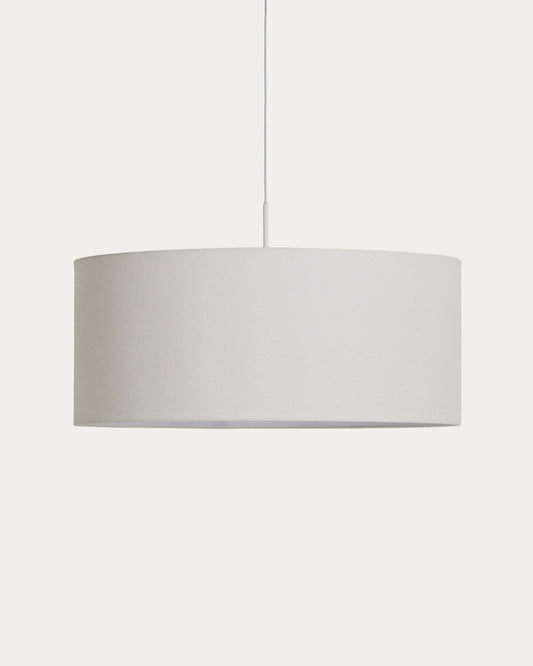 Abat-jour pour plafonnier Niani en coton couleur ivoire Ø 60 cm