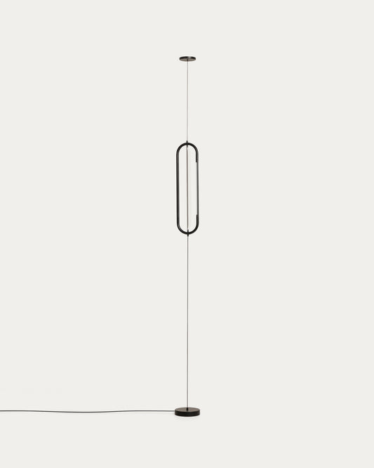 Plafonnier Bow en aluminium noir Ø 16 cm