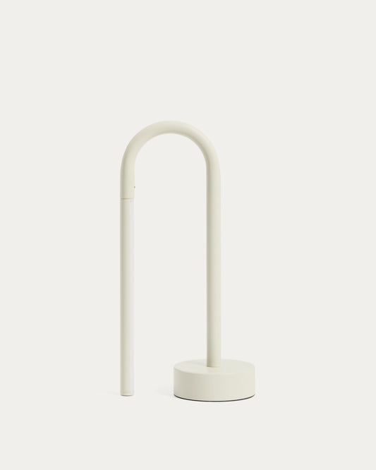 Lampe de table portable Bow en aluminium gris