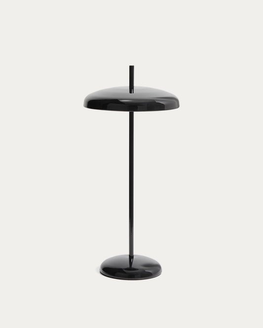 Lampe de table portable Porte en aluminium noir
