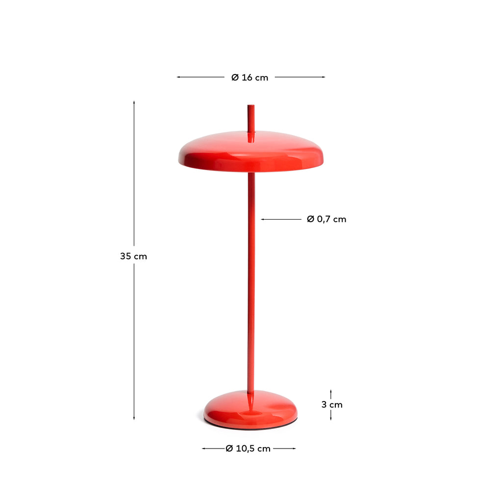 Lampe de table portable Porte en aluminium rouge