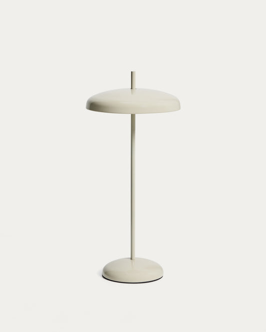 Lampe de table portable Porte en aluminium gris clair