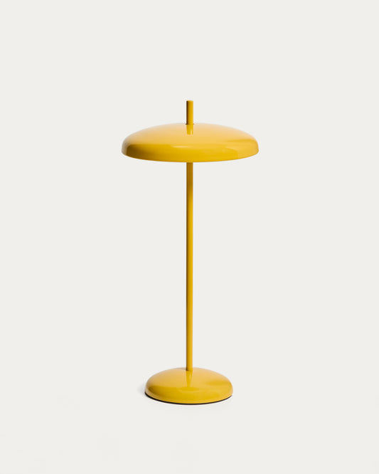 Lampe de table portable Porte en aluminium jaune