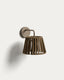 Aldet beige outdoor wall light in flat rope cord and metal
