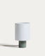 Eshe ceramic table lamp with green and white finish