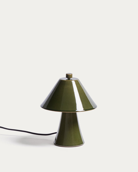 Ceren green ceramic table lamp 13 cm