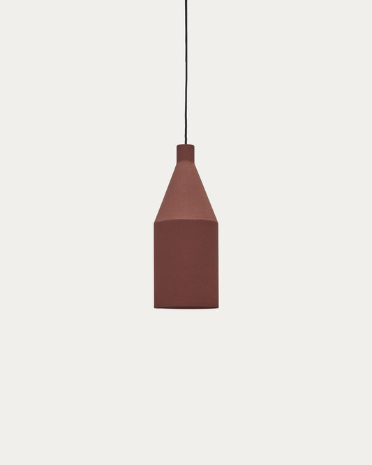 Suspension Peralta en métal peint terracotta Ø 15 cm