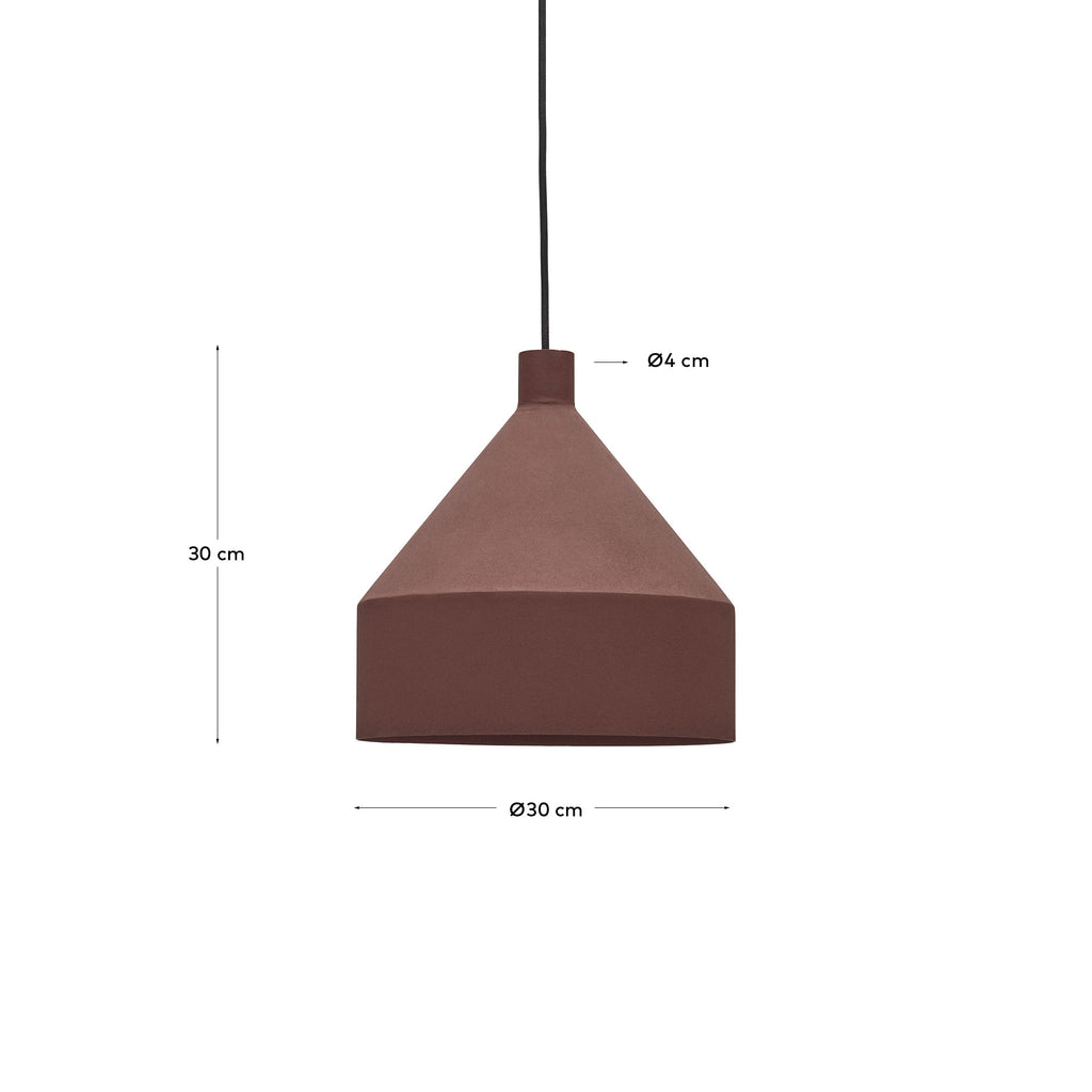 Suspension Peralta en métal peint terracotta Ø 30 cm