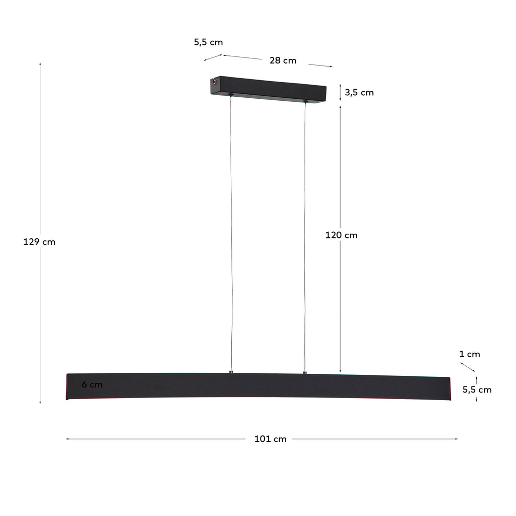 Suspension Boadella finition noire