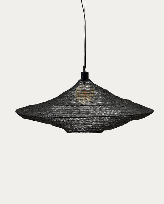 Plafonnier Makai en métal avec finition noire  Ø 87 cm