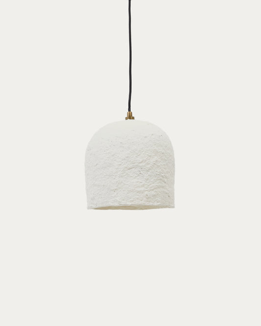 Plafonnier Calvia en papier mâché blanc Ø 25 cm