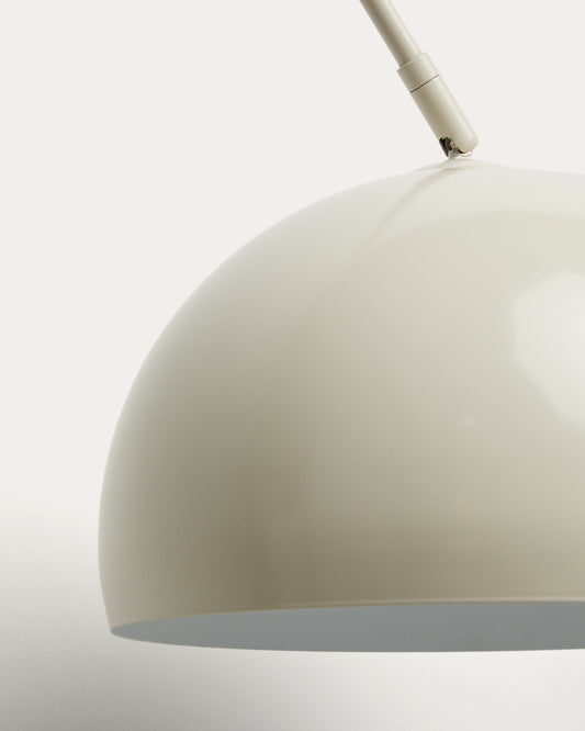Lampadaire Madali en acier avec finition blanche et marbre blanc