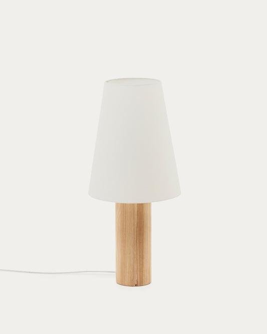 Lampadaire Marga en bois avec finition naturelle