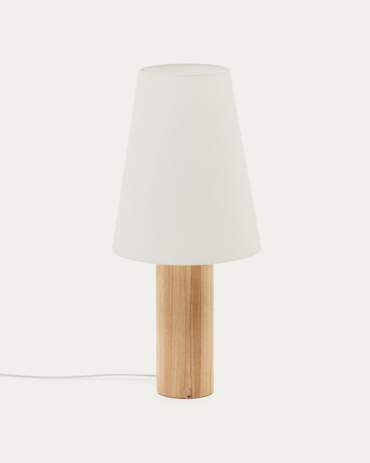 Lampadaire Marga en bois avec finition naturelle