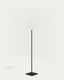 Dinesh outdoor solar floor lamp in black steel 120 cm
