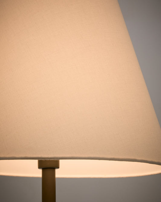 Navat floor lamp with a metal base in a green painted finish