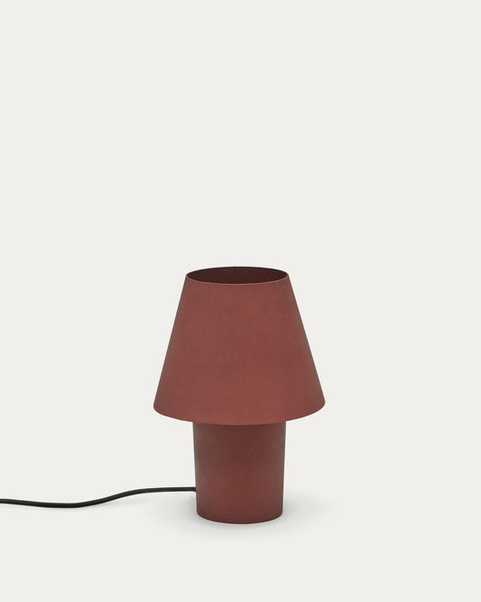 Lampe de table Canapost en métal peint terracotta