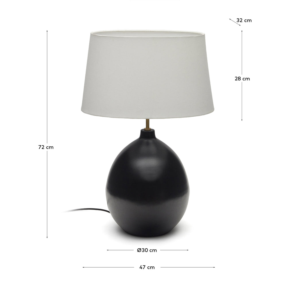 Foixa metal table lamp in black finish