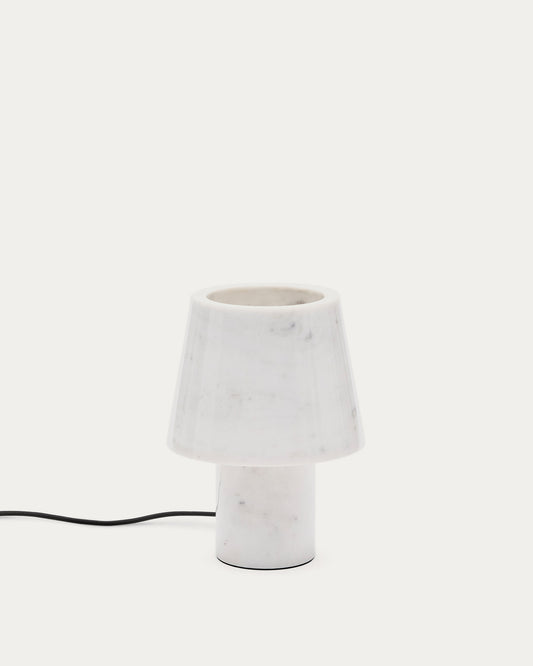 Lampe de table Alaro en marbre blanc