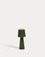 Petite lampe de table extérieure Arenys en métal avec finition verte