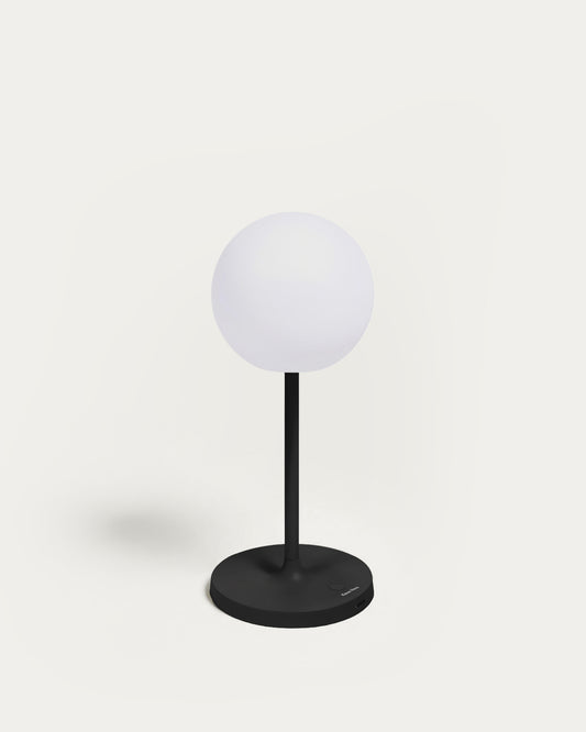 Lampe de table d'extérieure Dinesh en aluminium noir 40 cm