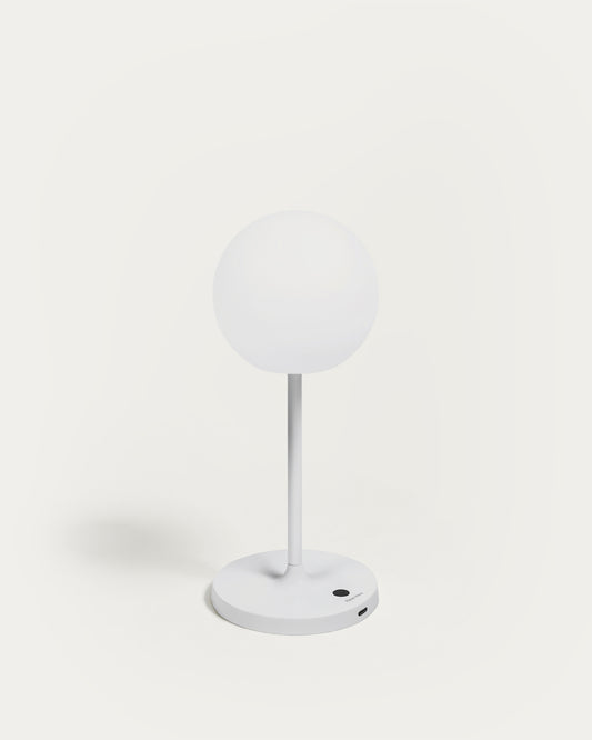 Lampe de table d'extérieure Dinesh en aluminium gris 40 cm