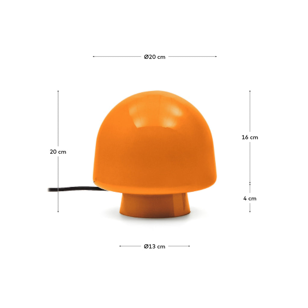 Lampe de table Reig en verre orange
