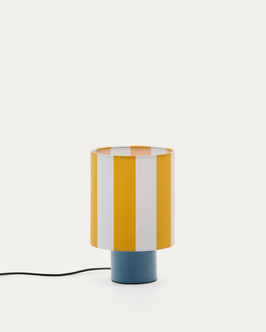 Lampe de table Ciral en métal peint bleu.